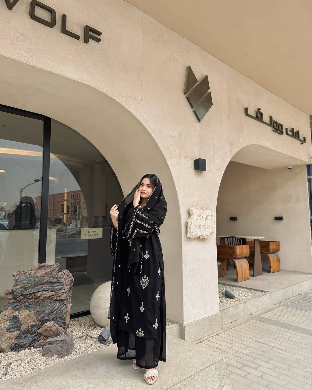 Wedding Wear Black Color Heavy Faux Georgette With Heavy Embroidery Work Salwar Suit