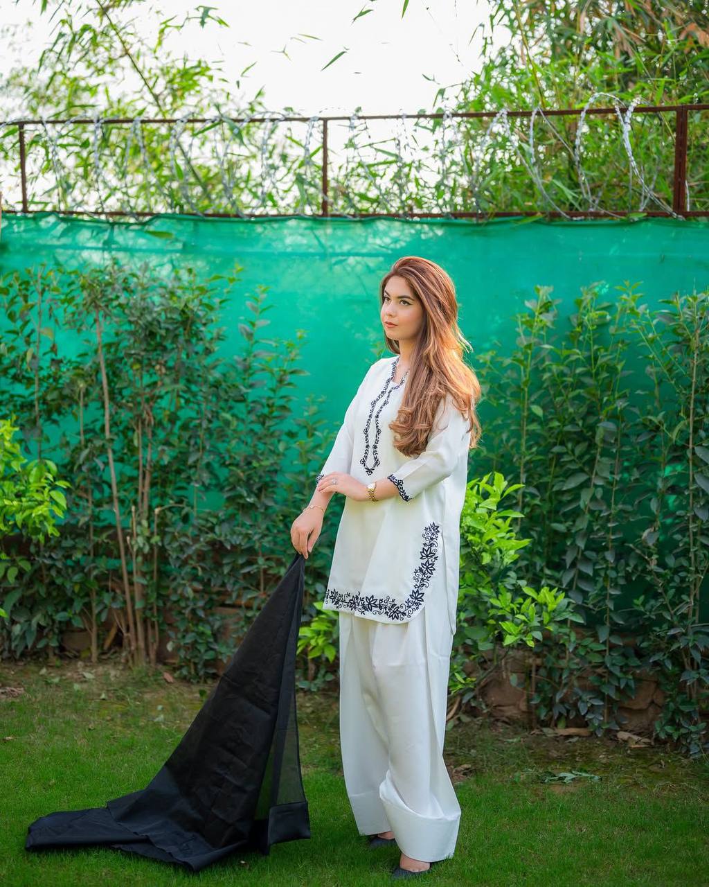 Gorgeous White Color Roman Silk With Embroidery Designer Salwar Suit