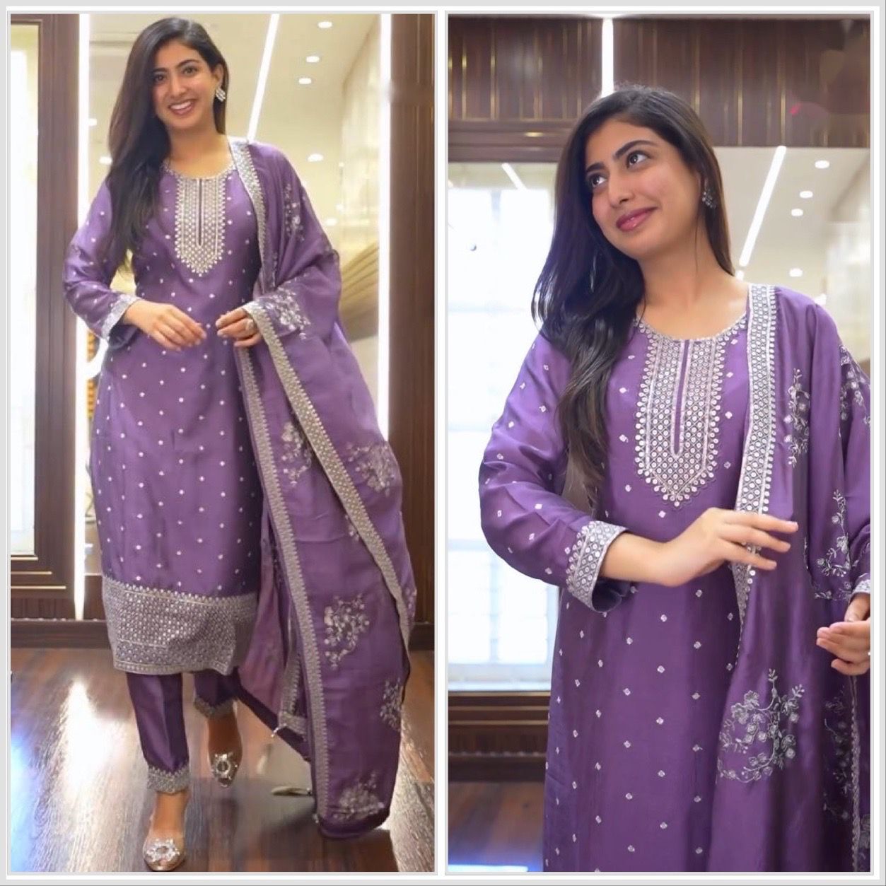 Function Wear Lavender Color Salwar Suit