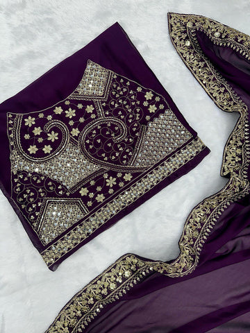 Wedding Wear Rangoli Silk With Coding Sequence Saree With Designer Blouse