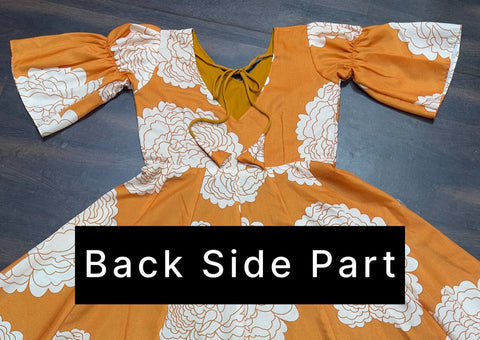 Reception Wear Mustard Color Maslin Fabric Digital Print Work Designer Gown