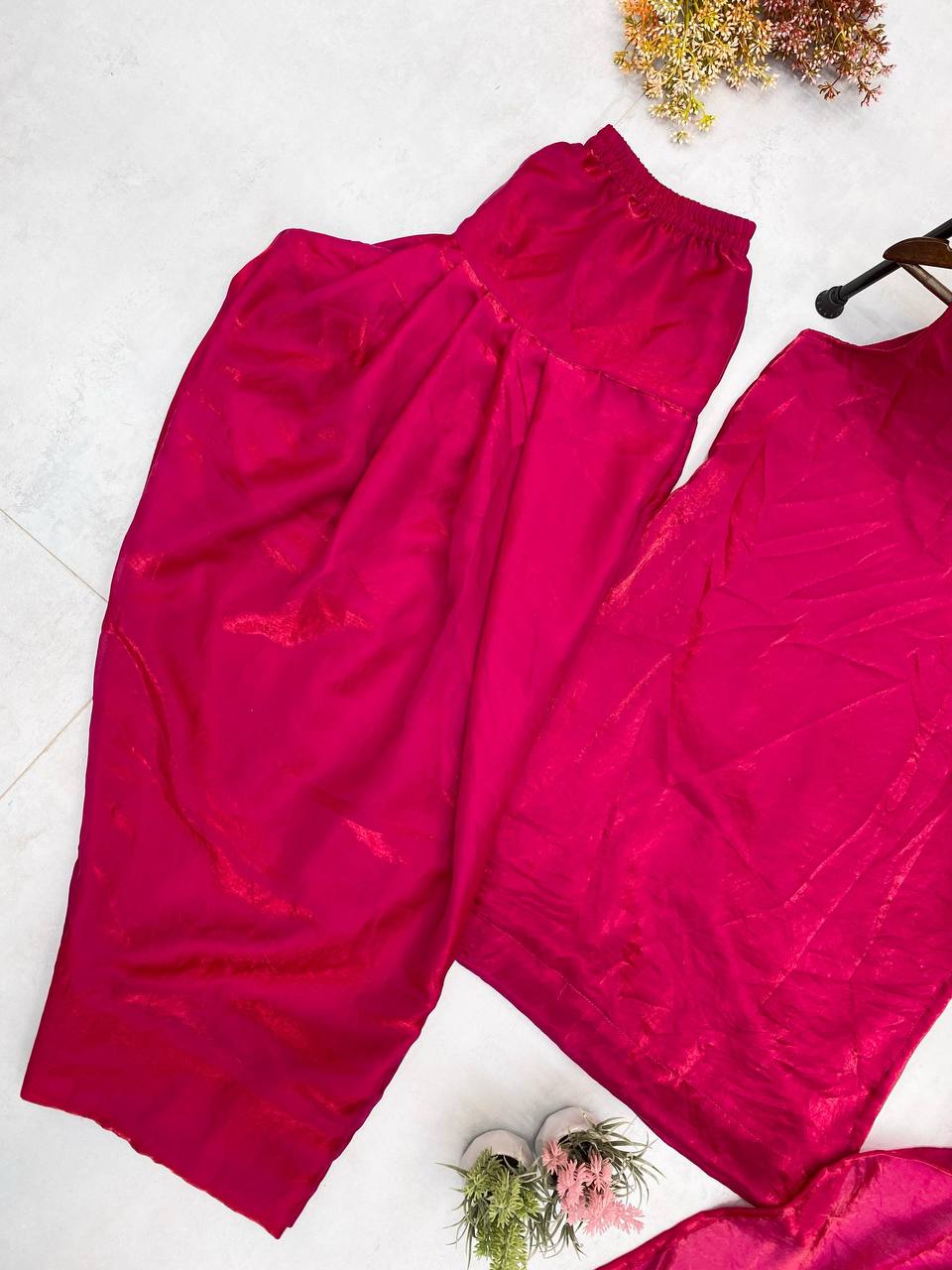 Stylish Pink Color Fendi Silk Designer Salwar Suit