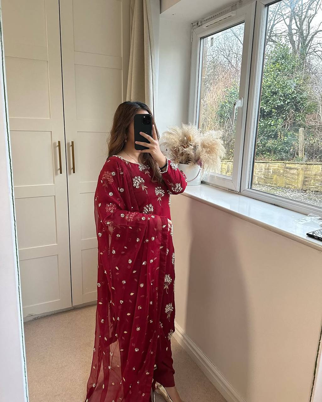 Outstanding Pink Color Heavy Chinon Fabric With Embroidery 5mm Sequence Work Salwar Suit