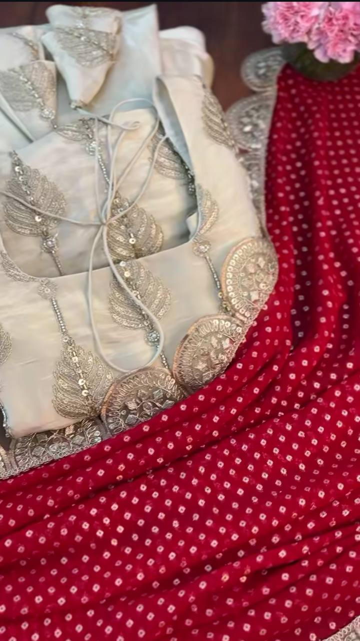 Admiring Cream Color Natural Crepe Silk Embroidery Coding Sequence Work Palazzo Suit