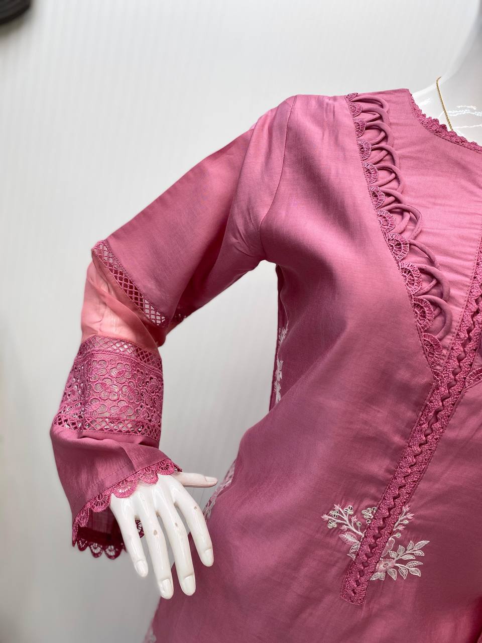 Ravishing Baby Pink Color Roman Silk With Embroidery Work Salwar Suit