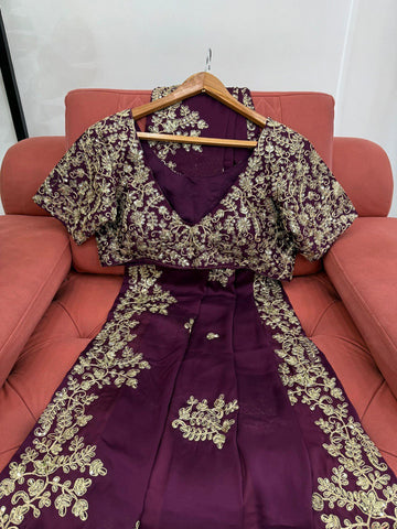 Wedding Wear Wine Color Rangoli Silk And Coding With Sequence Work Saree