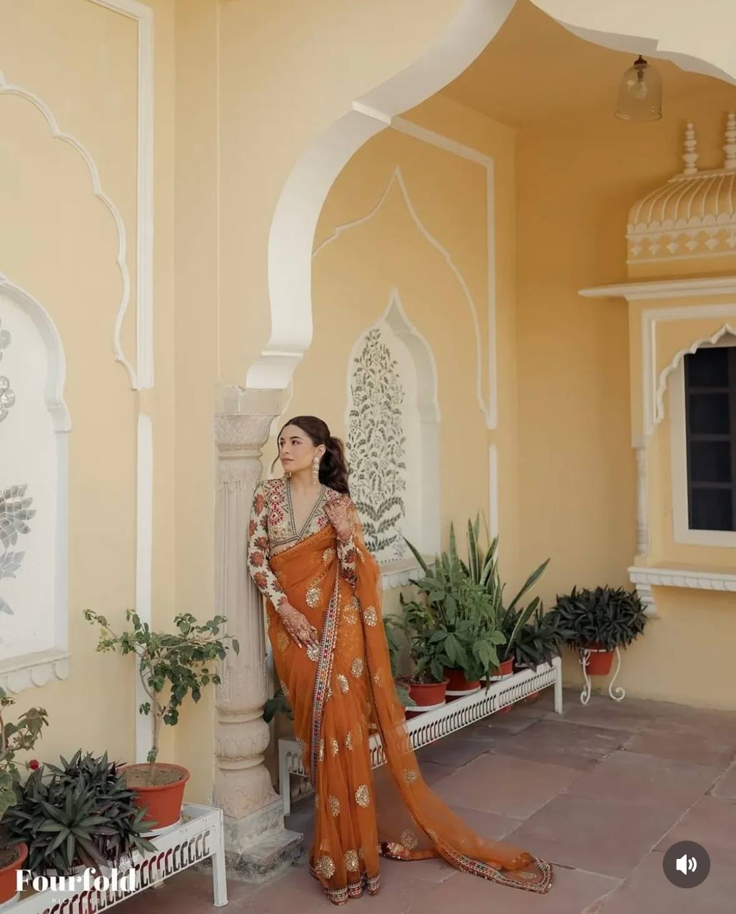 Alluring Mustard Color Butterfly Net Embroidery Work Designer Saree