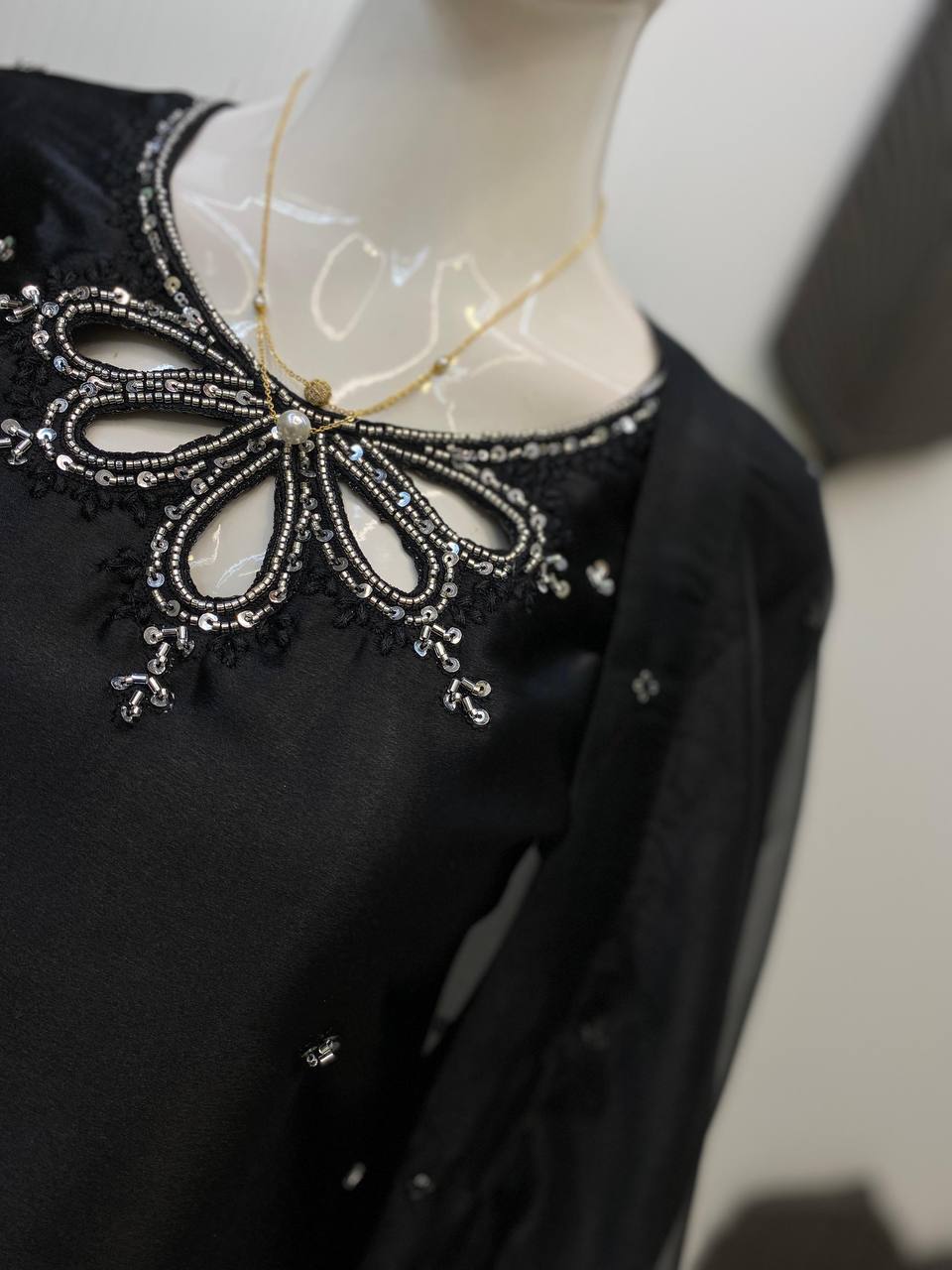 Trendy Black Color Embroidery With Beads And Sequence Work Salwar Suit