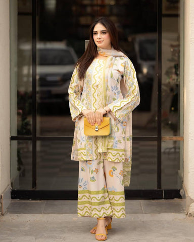 Wedding Wear Pure Natural Crepe Striking Digital Printed Co-ord Palazzo Suit Set