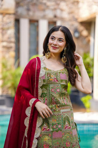 Weding Wear Digital Printed Ready To Wear Palazzo Suit