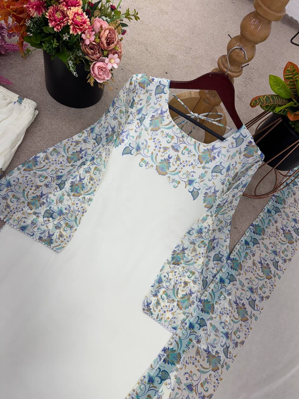 Festive Wear Off White Color Digital Print Designer Patiyala Suit