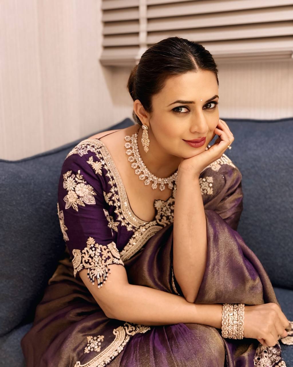 Celebrity Wear Beautiful Sequins And Zari Embroidery Work Bollywood Saree