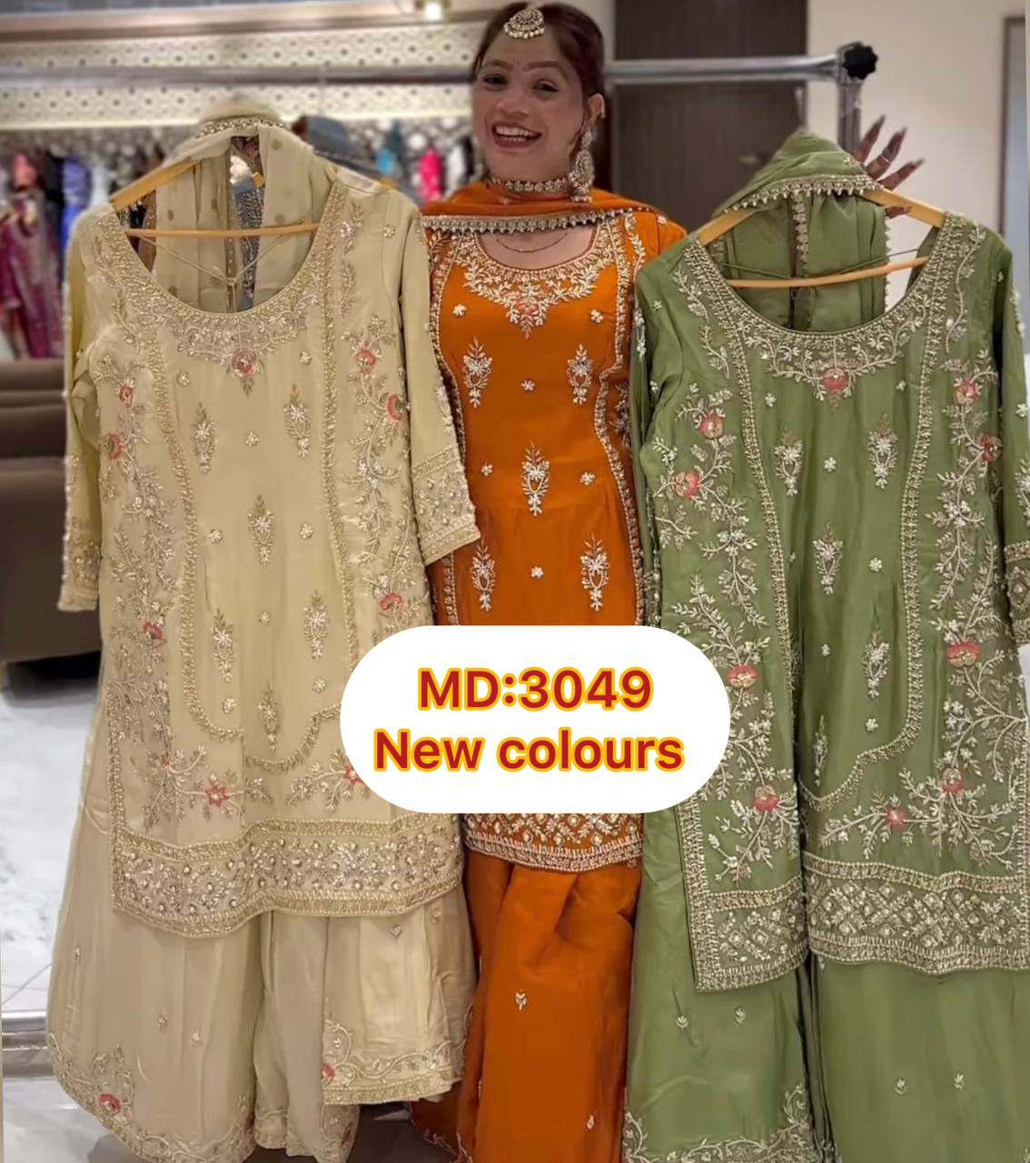 Festive Wear Off White Color Sequence Embroidery Work Sharara Suit