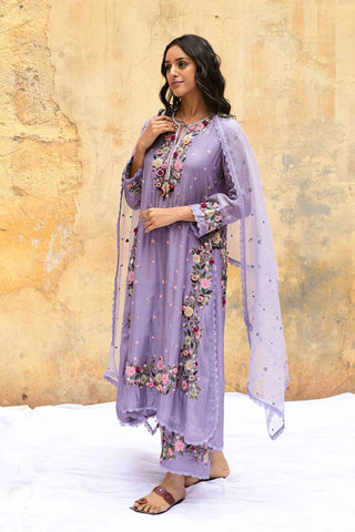 Festive Wear Lavender Color Embroidery Sequin Work Palazzo Salwar Suit