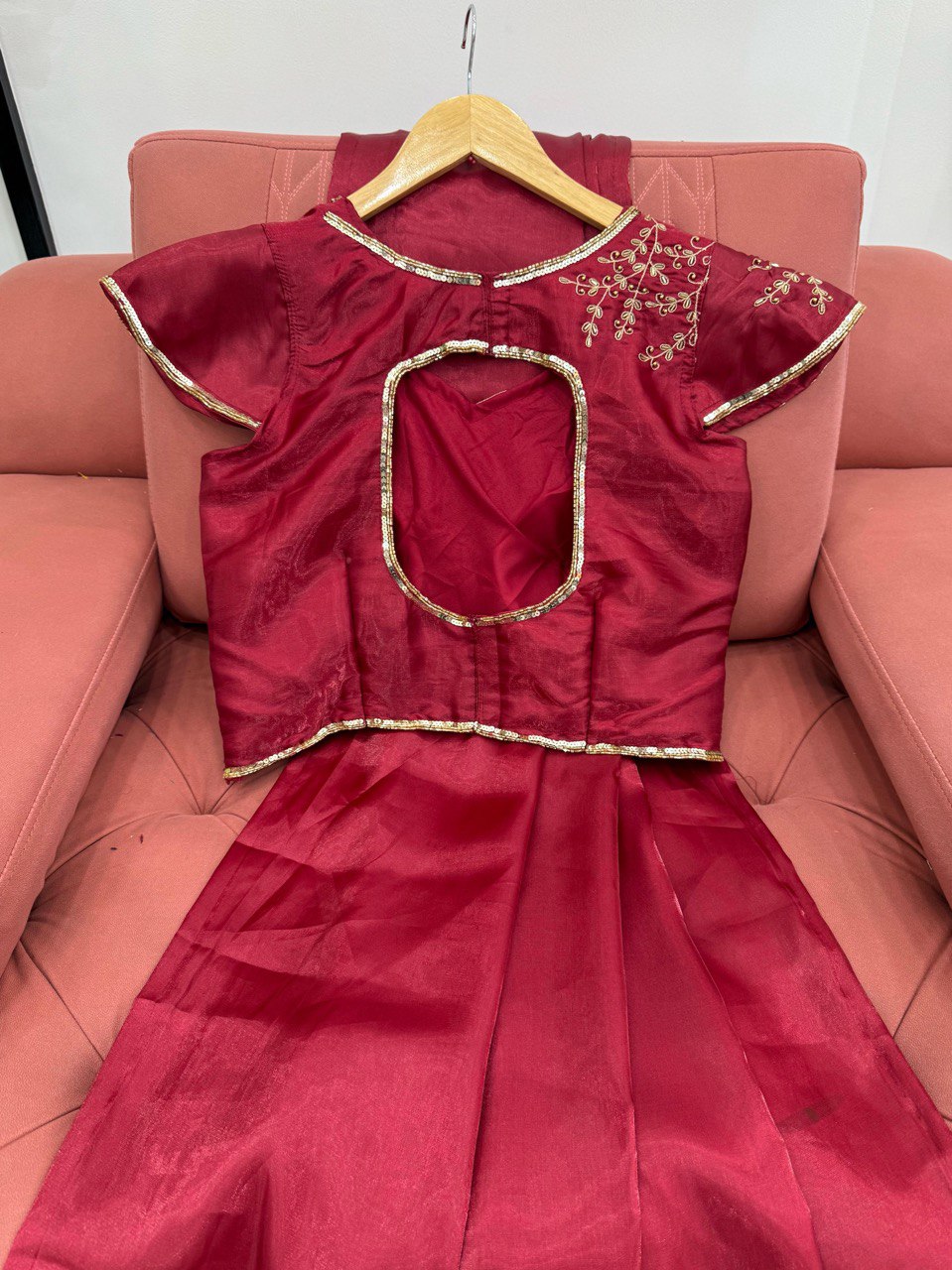 Latest Beautiful Maroon Color Jimmy Chu Silk Designer Saree