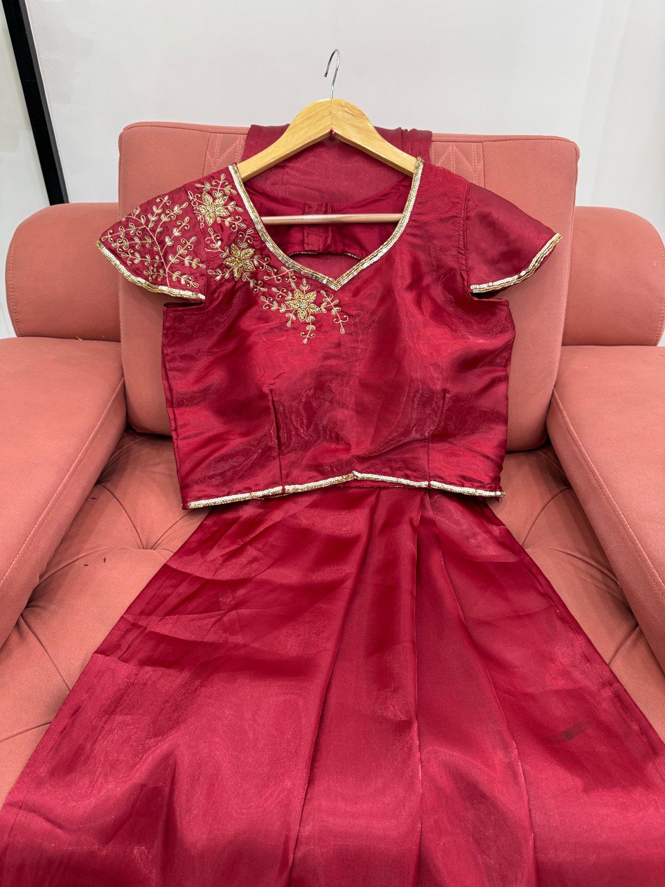 Latest Beautiful Maroon Color Jimmy Chu Silk Designer Saree