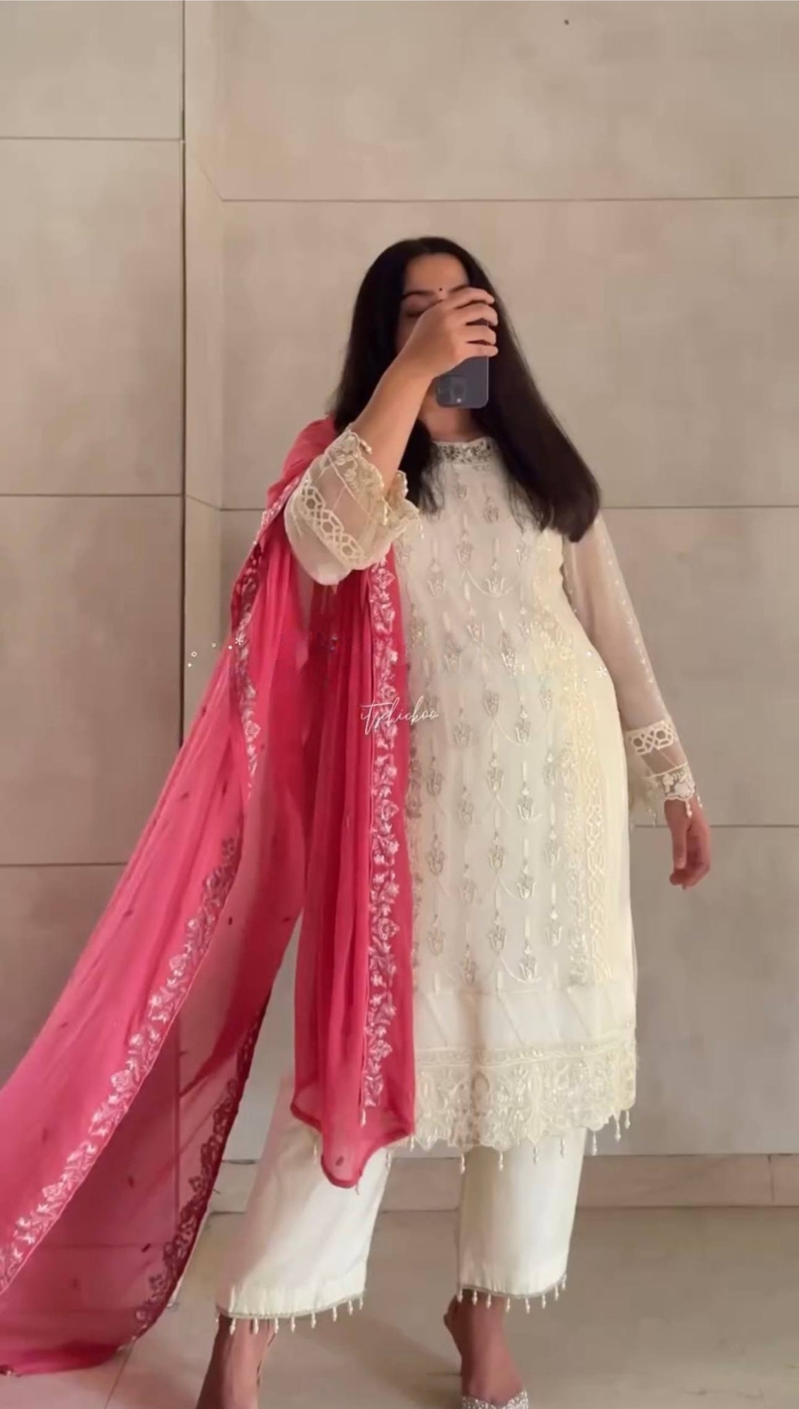 Party Wear Off White Color Embroidery And Sequin Work Salwar Suit