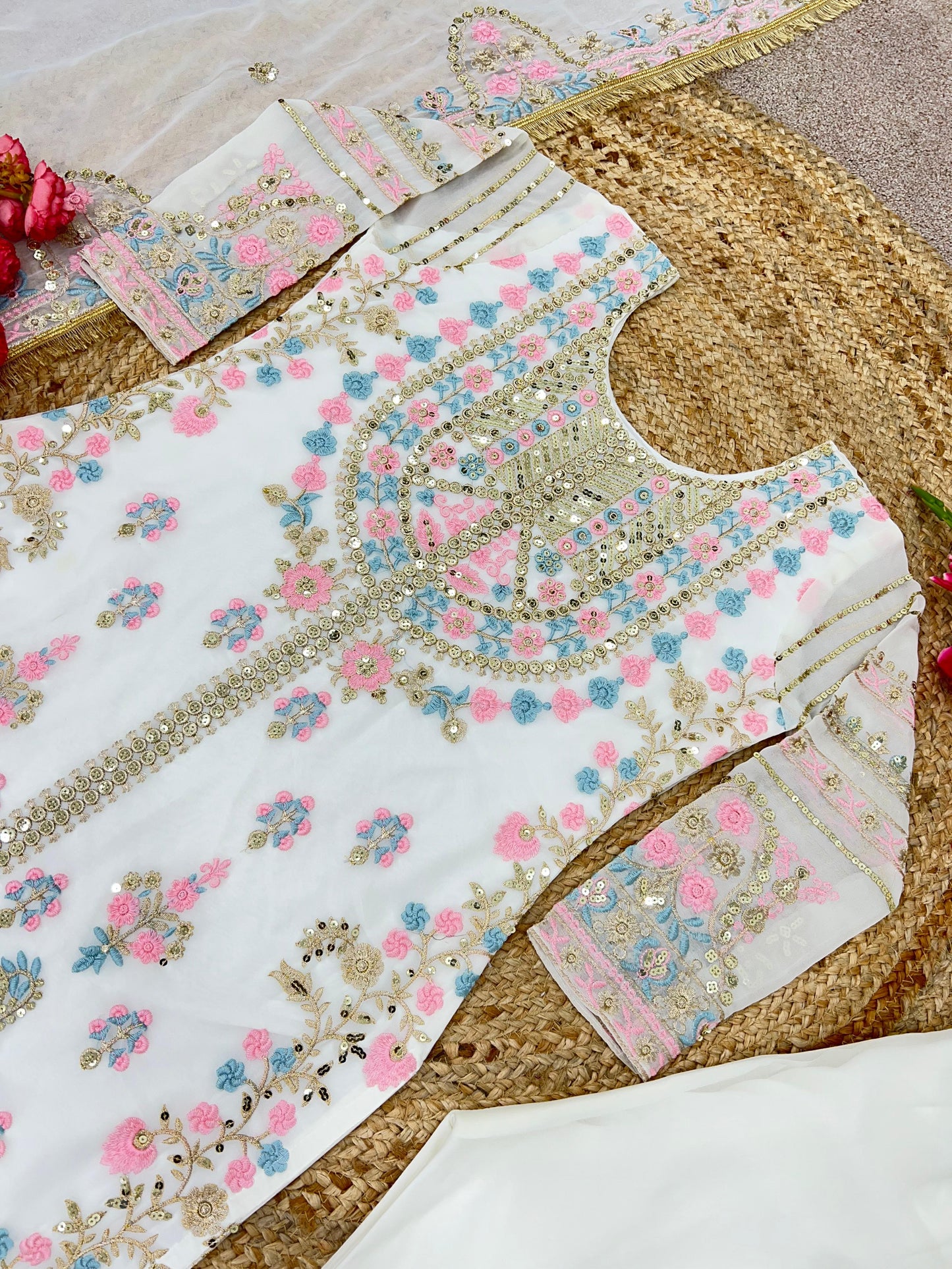 Fantastic White Sequence Work Salwar Suit