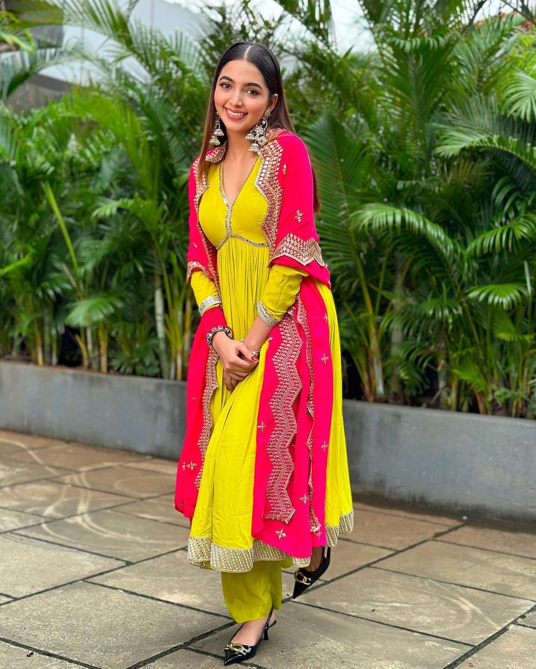 Trendy Lamon Yellow Color Pure Fox Georgette With Heavy Embroidery Sequence Work Salwar Suit