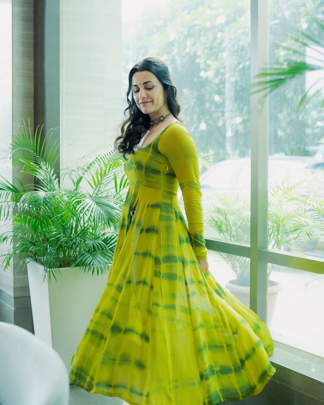 Casual Wear Green Color Pure Georgette Leheriya Printed Kurti With Pant
